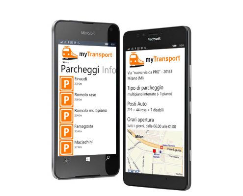 myTransport info mobility - schermate di esempio